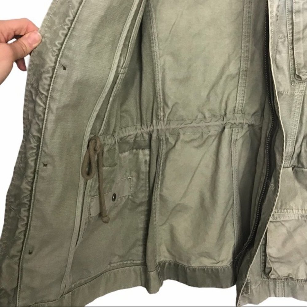 J Crew Green Quilted Boyfriend Fatigue Utility Jacket - Picture 8 of 9